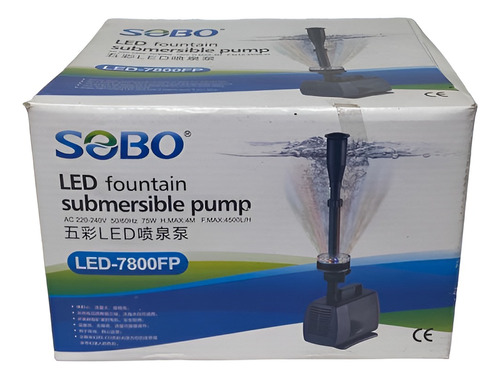 Bomba Fuente O Estanque C/difusor Y Luz Led 5500 L/h 5 Mts 