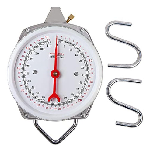 Spring Hanging Dial Scale,110lbs Industrial Hanging