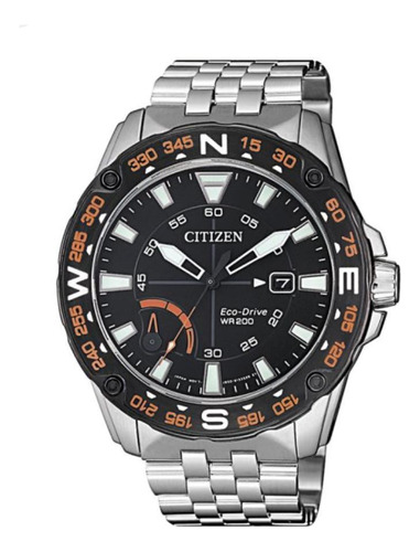 Relógio Citizen Aw7048-51e Analógico Japonês 200m Preto