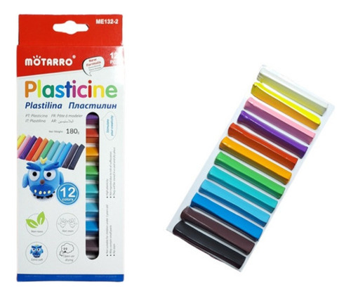 Plasticina Triangular Caja De 12 Colores Para Moldear