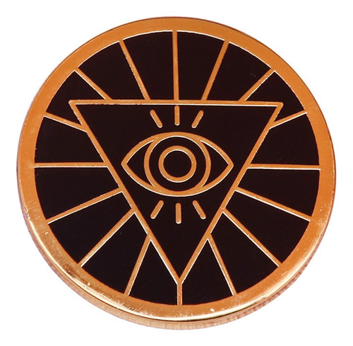 Broche Esmaltado Ojo Dio Diseño Triangulo Piramide Metal