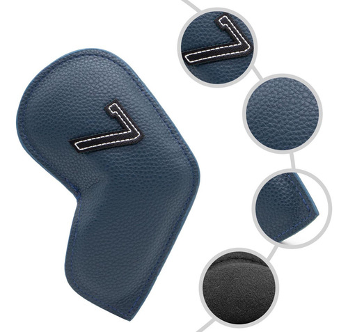 Juego De 10 Fundas Impermeables Para Cabeza De Azul Oscuro