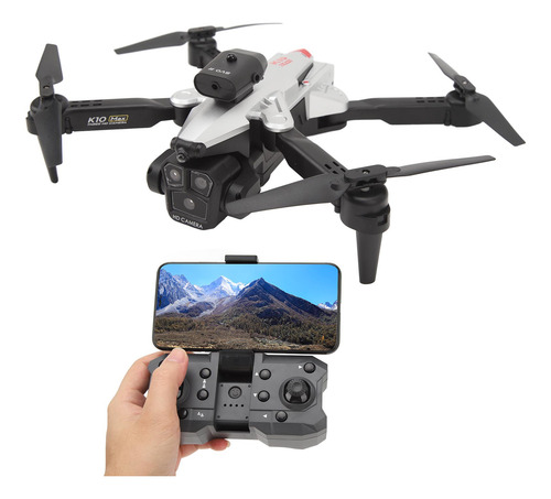 Drone K10max 4k Hd Con 3 Lentes Que Evita El Flujo Óptico