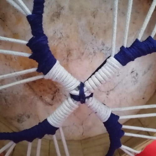 Imagen 6 de 8 de Tambor Chamánico Circular 40 Cms. 100% Artesanal