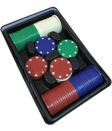 Juego profesional de fichas de póquer con 100 fichas y ficha de crupier