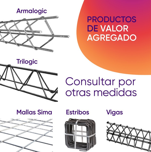 Imagen 7 de 8 de Estructura Acindar 10x10 Hierro 8mm Estribos 5mm 3 Mts Largo