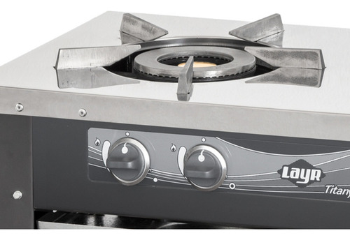 Fogão À Gás De Mesa Titanyum Inox 02 Bocas Industrial Cor Aço Inoxidável