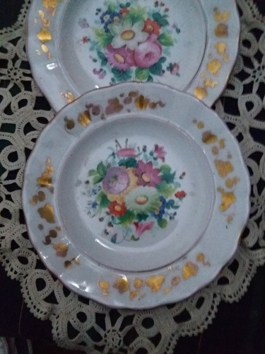 Fino Y Antiguos Platos En Porcelana P/decoración (cjnro)