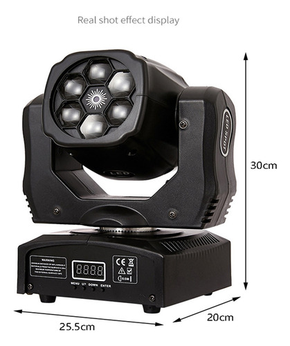 6x12w Led Mini Bee Eyes 4 En 1 Haz De Luz Con Cabezal Móvil