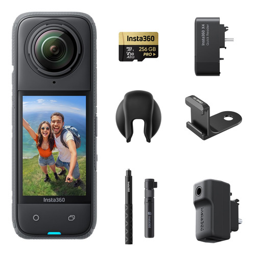 Cámara De Acción Impermeable 8k 360 Con Palo Selfie Y Ai Color