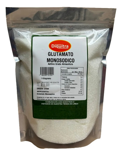 Glutamato Monosódico ( Sazonador ) Alimenticio 1 Kilogramo