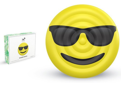 Boia Piscina Inflavel Emoji Óculos Gigante Grande 1,5 Metros