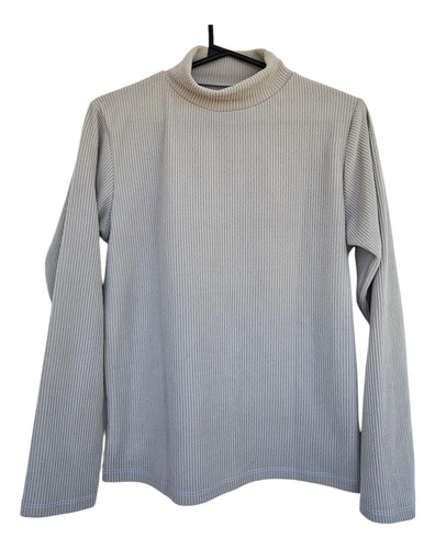 Media Polera Sweater Lanilla Brush Mujer Basico Moda