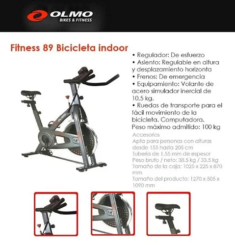 Bicicleta fija olmo fitness 89 new arrivals