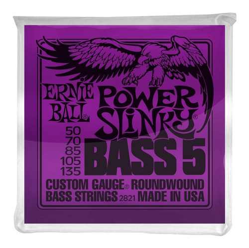 Encordado Ernie Ball Power Slinky Eb2821 050-135 Nuevo Usa