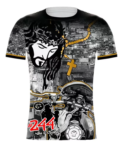 Camiseta de Quebrada Moto Grau Não É Crime Familia 244