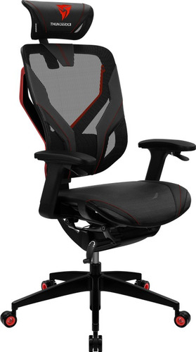 Imagen 3 de 10 de Silla Gamer Thunder X3 Yama7 Ergonómica Negro/rojo