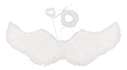 Conjunto De Alas De Ángel Y Halo, Disfraz Blanco 45cmx115cm