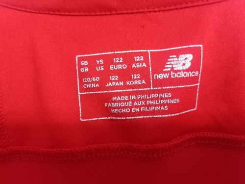Camiseta Liverpool Fc - New Balance - Niño Talle 14 (Usado)