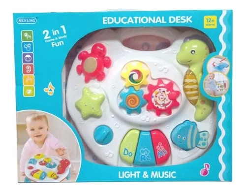 Mesa De Aprendizaje Musical Juguete Didáctico 2 En 1 Niños