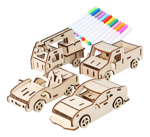 * Kit De Montaje De Coche Kit De Pintura De Coche De Madera