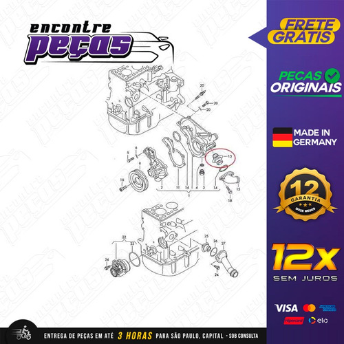 Válvula Termostatica Audi A3 1.6 20v 1999-2006 Original