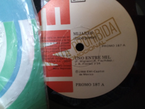 Vinilo Single De Mijares Uno Entre Mil (99ch