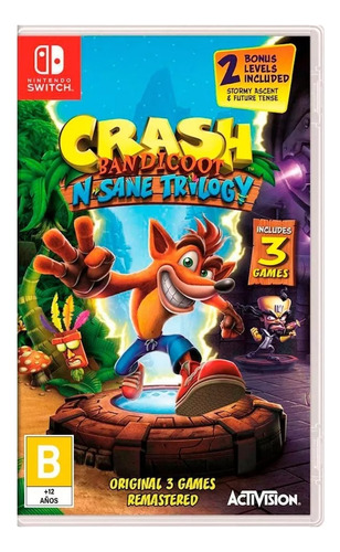 Crash Bandicoot: N. Sane Trilogy Nintendo Switch Nuevo***