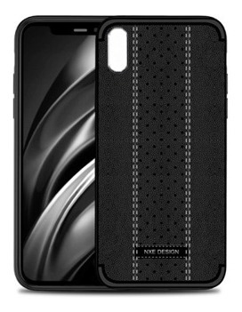 Protector Nxe iPhone XS Max Símil Cuero Color Negro