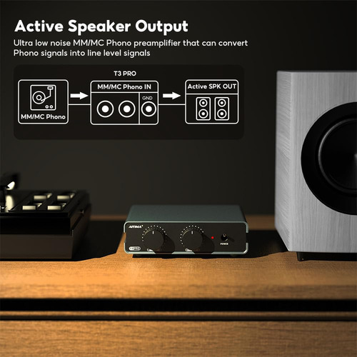 Preamplificador Phono Aiyima T3 Pro Mm/mc Riaa Con Ecualizac