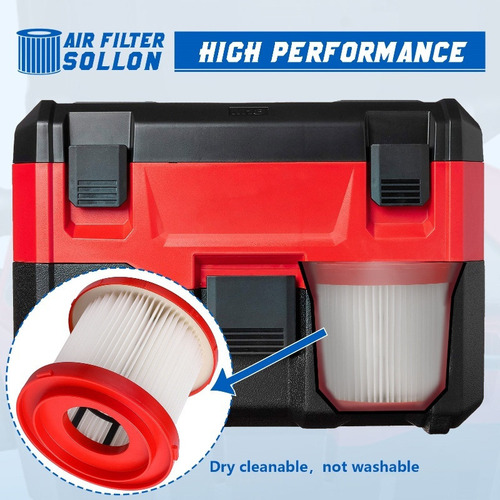 Para Filtro Hepa De Repuesto Para Milwaukee Cordless M18 /