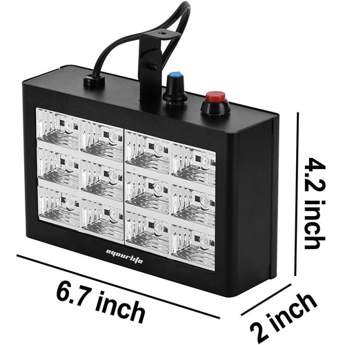 Foco Led Luz Estraboscópica 12 Led Rgb Corte Imagen Fiesta