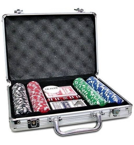 Maletin De Poker 200 Fichas Mas Dados Mas Cartas + Dealer