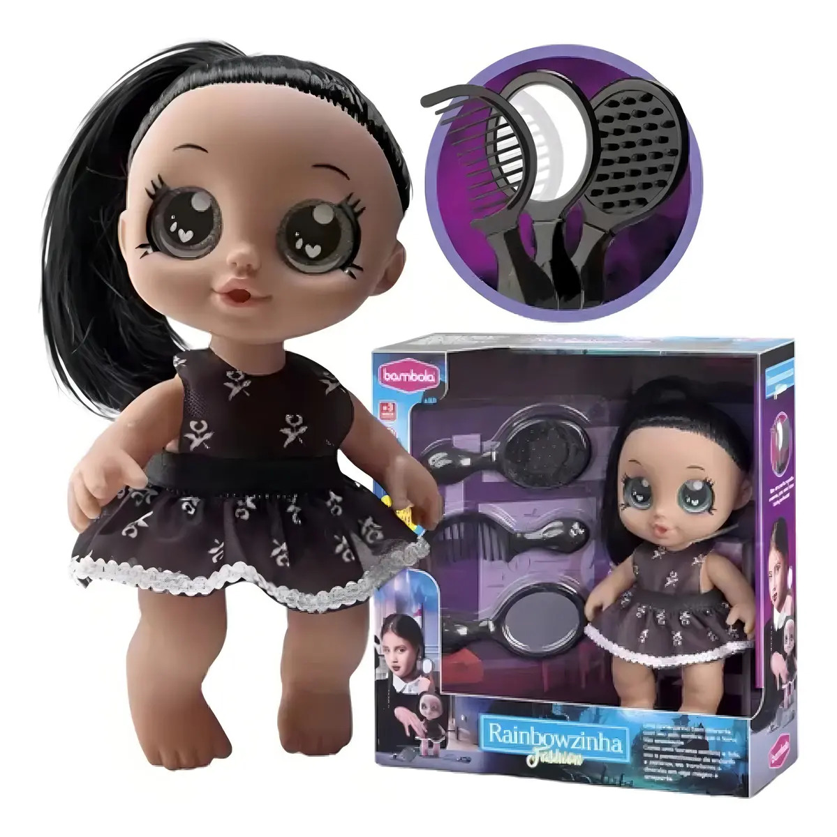 Boneca Articulada Moda 20cm com Acessórios Bambola