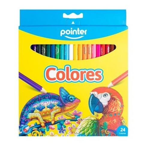 Caja De Colores Lápices Redondos Para Niños 24 Unida Colegio