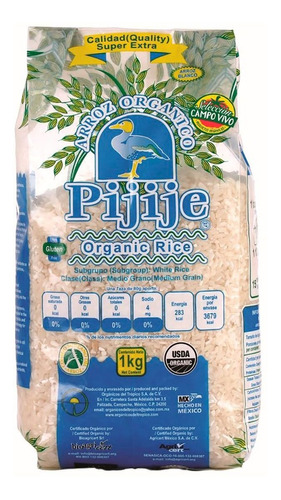 Arroz Blanco Pijije Orgánico 1kg