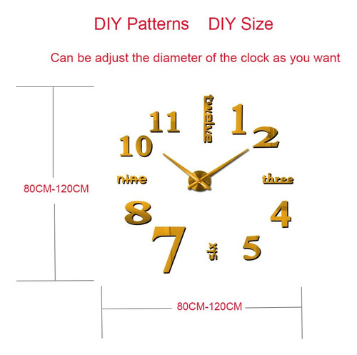 Fashion In The City Relojes De Pared Grandes Sin Marco 3d De