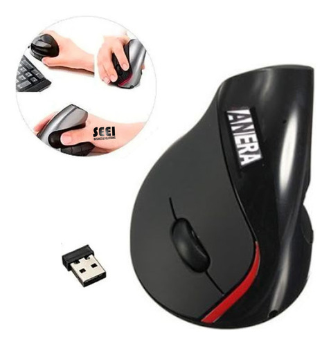 Mouse Inalámbrico Vertical Ergonómico Recargable Anera