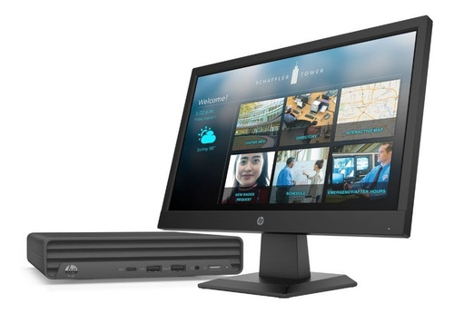 Imagen 1 de 8 de Mini Pc Hp 260 G4 Celeron 5202u 4gb 1tb W10 + Monitor P19b