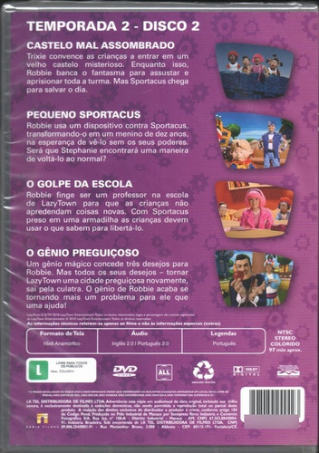 Lazy Town Dvd Vol. 2 O Gênio Preguiçoso