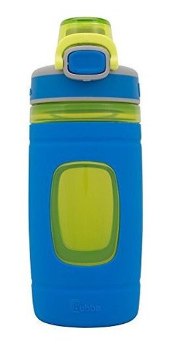 Botella De Agua Flo Bubba Niños Con Funda De Silicona, 16 Oz