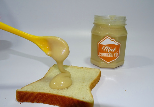 Pack 4 Unidades Miel Batida 500g 100% Natural Envase Pet