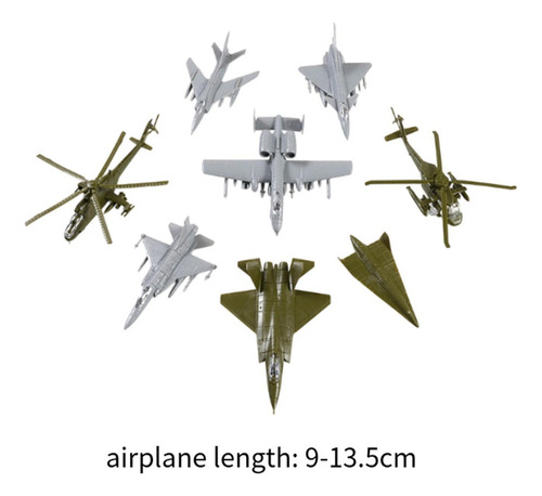 ////8 Piezas De Avión Ensambladas Modelo 1:144 Estilo Modelo