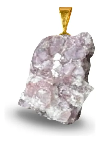 comprar Pingente Lepidolita Banho Ouro 18k Amuleto