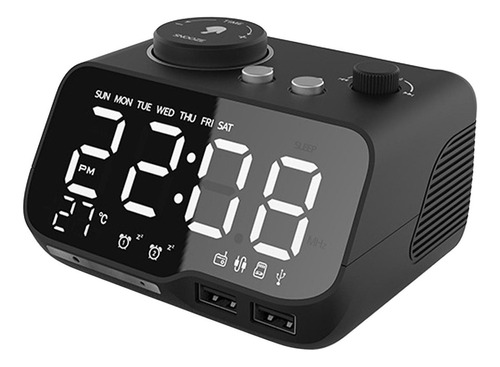 Reloj Despertador Radio Fm Altavoz Bluetooth Modo De