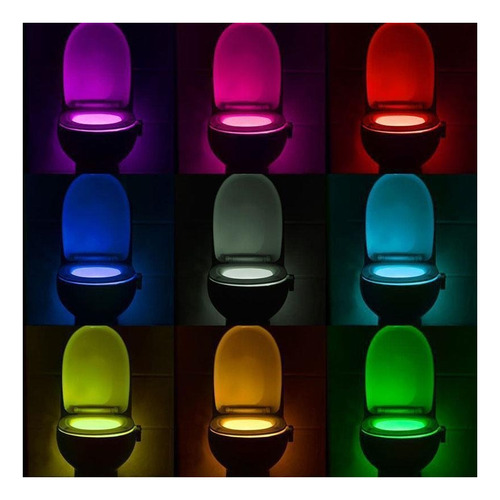 * Luz Nocturna Led Con Sensor De Movimiento 8 Colores 3