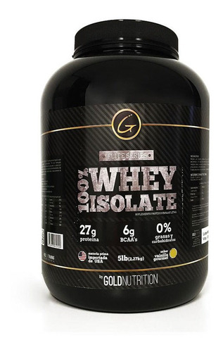 100% Whey Isolate Gold Nutrition® 5lb - Proteína Aislada