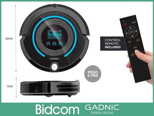 Aspirador Robot Control Remoto Recarga Automatica Gadnic