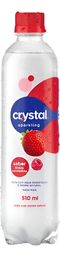 Água Saborizada Com Gás Frutas Vermelhas Crystal 510ml 12x