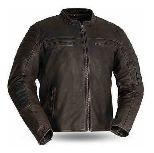 First Mfg Co. - Commuter - Chaqueta De Cuero De Motocicleta 